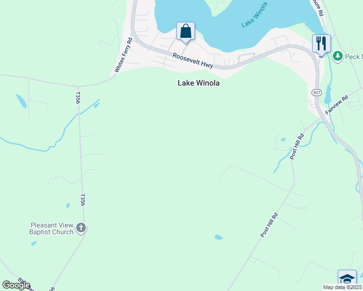 map of restaurants, bars, coffee shops, grocery stores, and more near in Factoryville