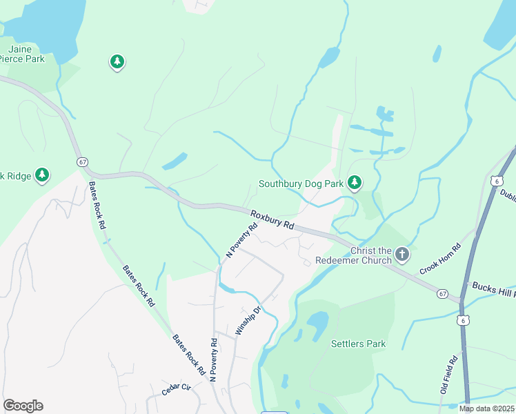 map of restaurants, bars, coffee shops, grocery stores, and more near 390 Roxbury Road in Southbury