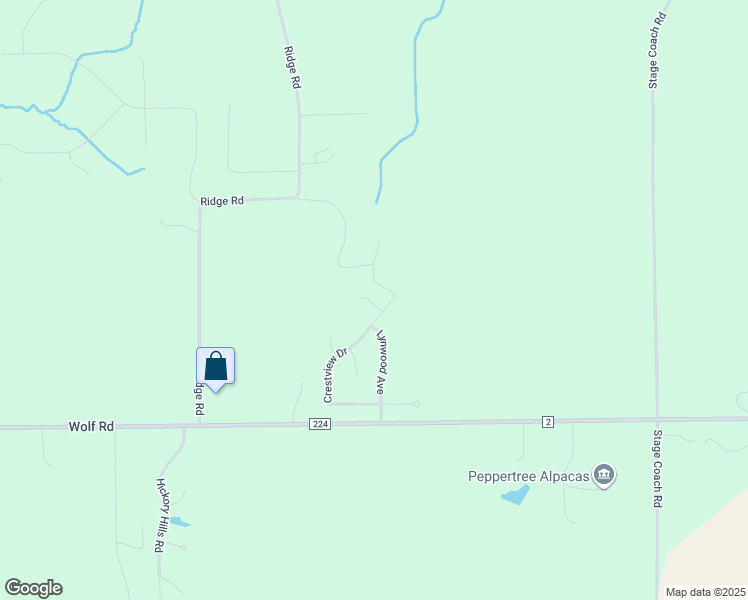 map of restaurants, bars, coffee shops, grocery stores, and more near Crestview Drive in Colona