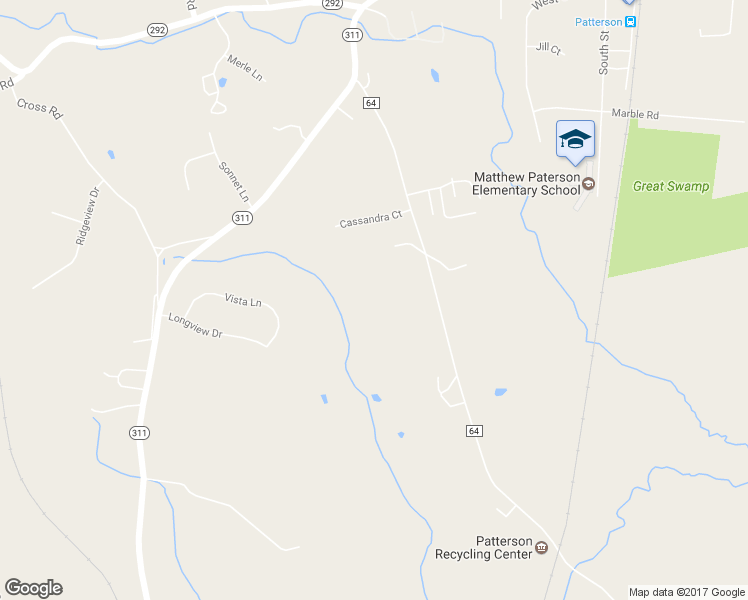 map of restaurants, bars, coffee shops, grocery stores, and more near 393 Cornwall Hill Road in Patterson