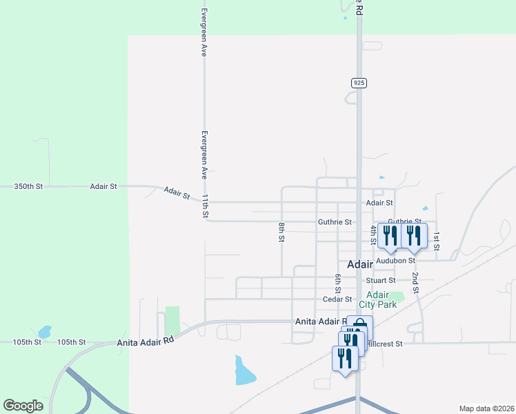 map of restaurants, bars, coffee shops, grocery stores, and more near 901 Adair Street in Adair