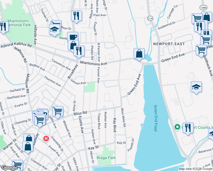 map of restaurants, bars, coffee shops, grocery stores, and more near 10 Shangri-La Lane in Middletown