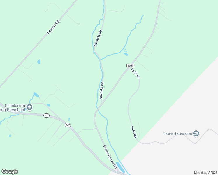 map of restaurants, bars, coffee shops, grocery stores, and more near Green Grove Rd in Olyphant