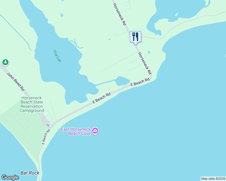 map of restaurants, bars, coffee shops, grocery stores, and more near 49 East Beach Road in Westport