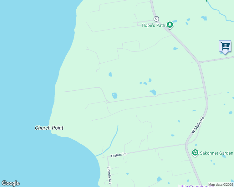 map of restaurants, bars, coffee shops, grocery stores, and more near in Little Compton