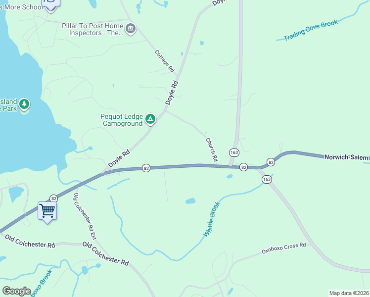map of restaurants, bars, coffee shops, grocery stores, and more near 29 Church Road in Montville