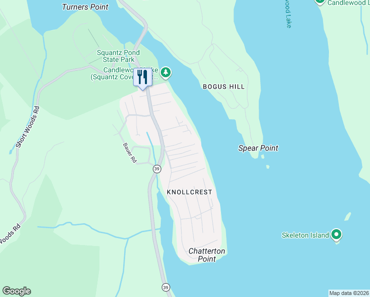 map of restaurants, bars, coffee shops, grocery stores, and more near 11 Knollcrest Road in New Fairfield