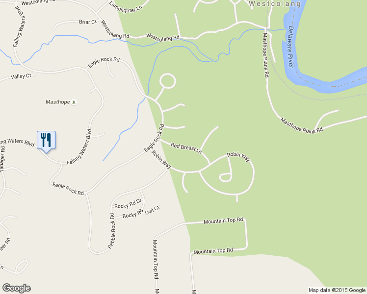 map of restaurants, bars, coffee shops, grocery stores, and more near Red Breast Lane in Lackawaxen