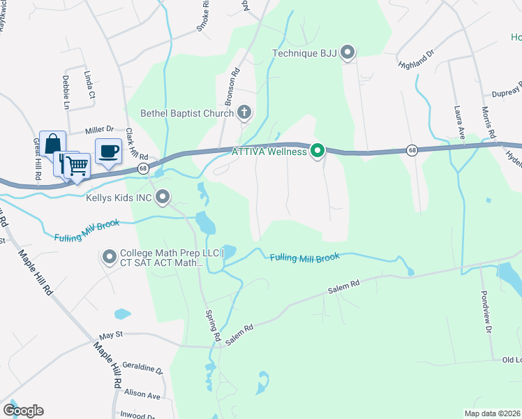 map of restaurants, bars, coffee shops, grocery stores, and more near 21 Rek Lane in Prospect