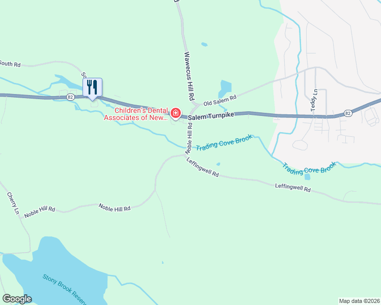 map of restaurants, bars, coffee shops, grocery stores, and more near 210 Noble Hill Road in Montville