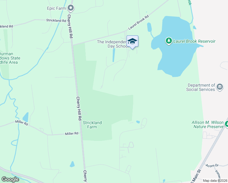 map of restaurants, bars, coffee shops, grocery stores, and more near 72 Independence Way in Middlefield