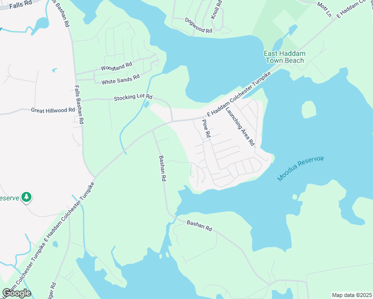 map of restaurants, bars, coffee shops, grocery stores, and more near 246 East Haddam Colchester Turnpike in East Haddam
