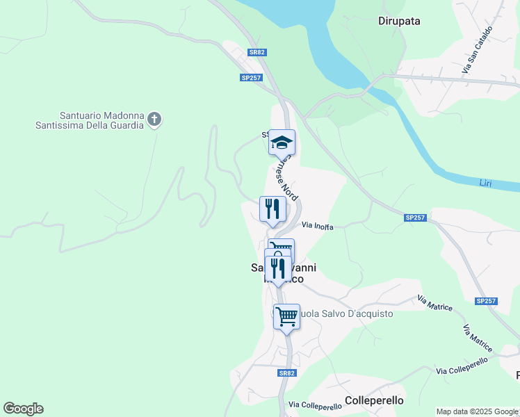 map of restaurants, bars, coffee shops, grocery stores, and more near 2 Via Torre in San Giovanni Incarico