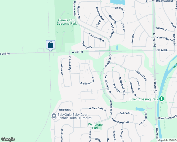 map of restaurants, bars, coffee shops, grocery stores, and more near 1712 Fieldstone Court in Shorewood