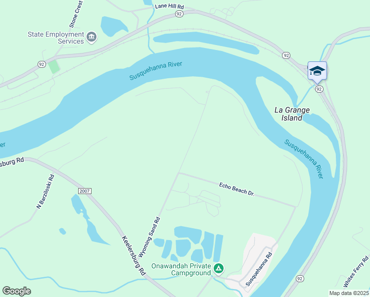 map of restaurants, bars, coffee shops, grocery stores, and more near 111 Wyoming Sand Road in Tunkhannock