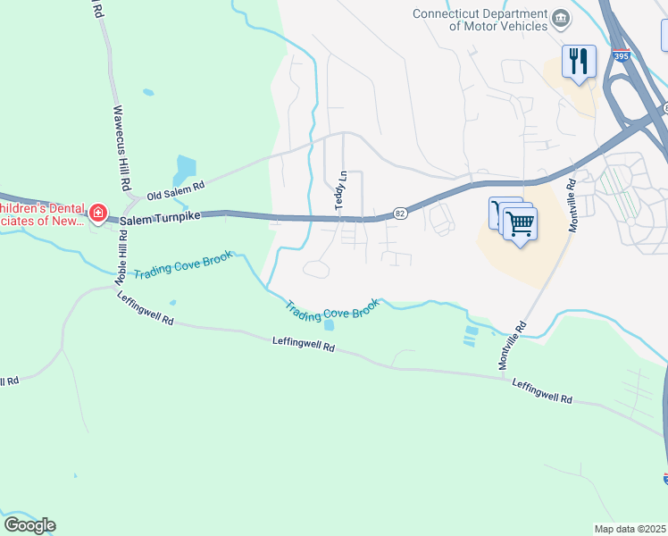 map of restaurants, bars, coffee shops, grocery stores, and more near 29 Trading Cove Circle in Norwich
