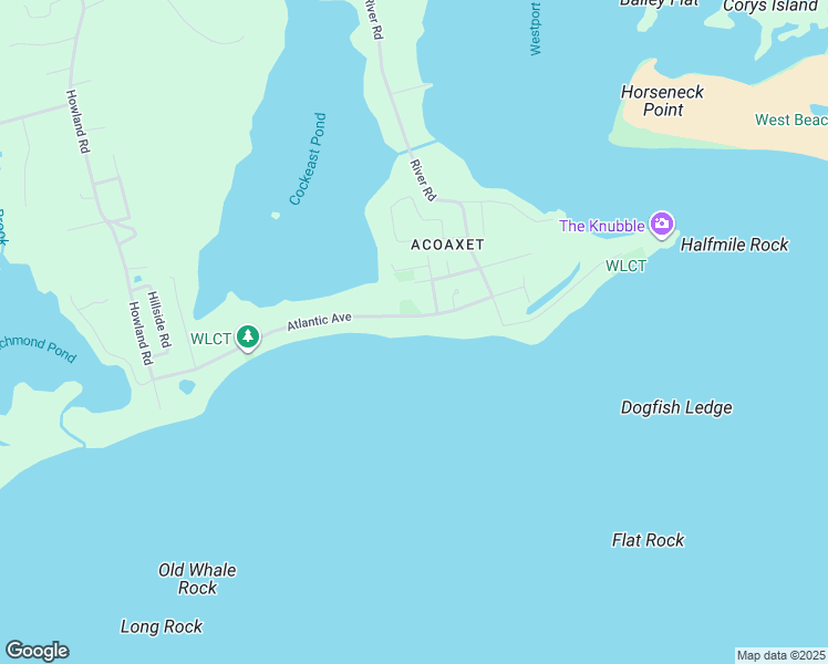 map of restaurants, bars, coffee shops, grocery stores, and more near 147 Atlantic Avenue in Westport