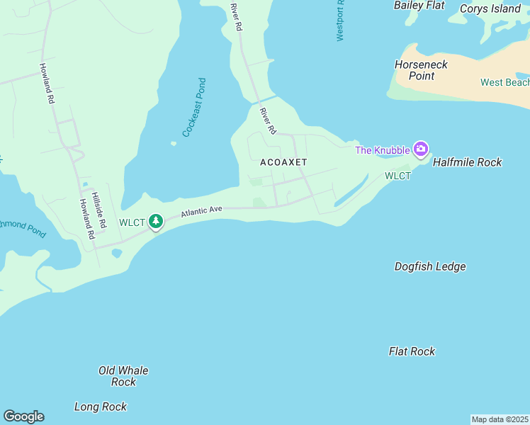 map of restaurants, bars, coffee shops, grocery stores, and more near 147 Atlantic Avenue in Westport