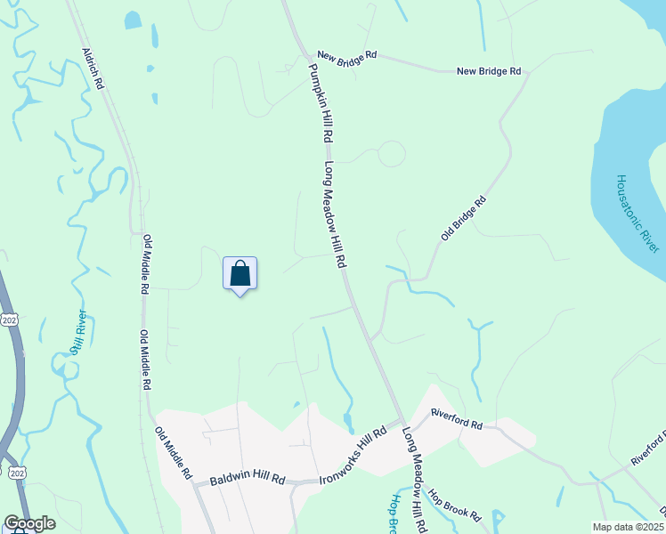 map of restaurants, bars, coffee shops, grocery stores, and more near 176 Long Meadow Hill Road in Brookfield