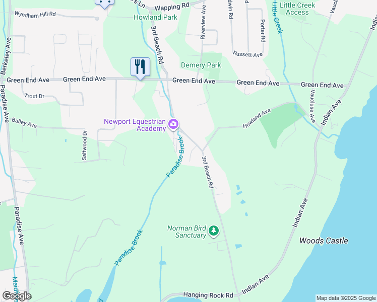 map of restaurants, bars, coffee shops, grocery stores, and more near 2 Cordeiro Terrace in Middletown
