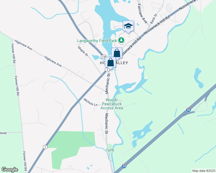 map of restaurants, bars, coffee shops, grocery stores, and more near 15 Mechanic Street in Hope Valley