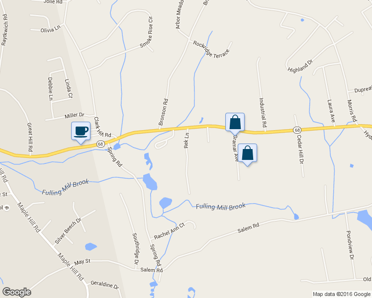 map of restaurants, bars, coffee shops, grocery stores, and more near 32 Rek Lane in Prospect