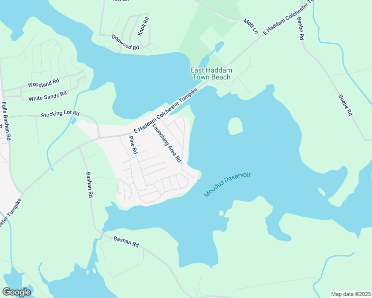 map of restaurants, bars, coffee shops, grocery stores, and more near 50 Shore Road in East Haddam