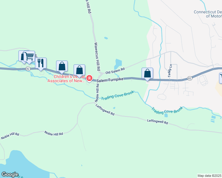 map of restaurants, bars, coffee shops, grocery stores, and more near 380 Salem Turnpike in Bozrah