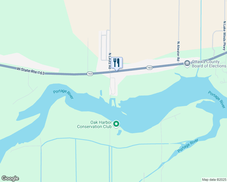 map of restaurants, bars, coffee shops, grocery stores, and more near Young's Suburban on the Portage Mhp in Oak Harbor