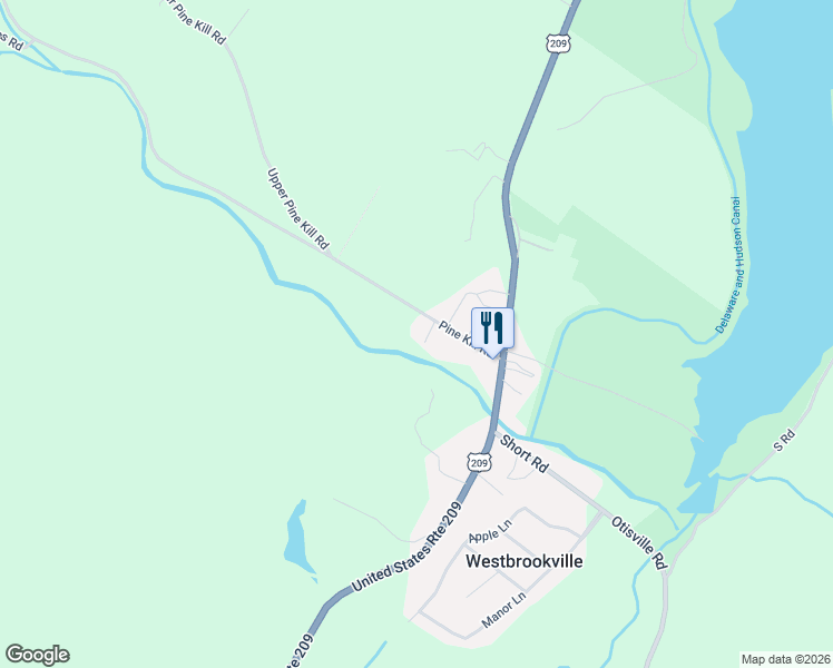 map of restaurants, bars, coffee shops, grocery stores, and more near 39 Pine Kill Road in Wurtsboro