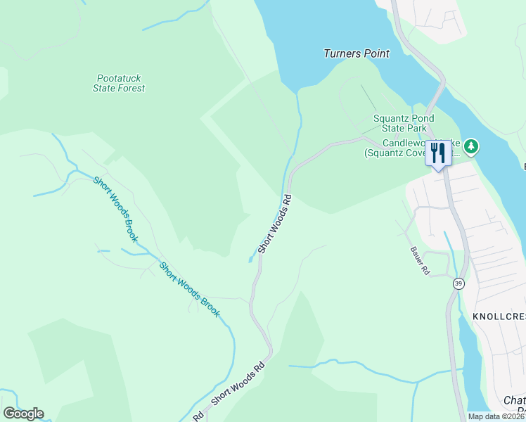 map of restaurants, bars, coffee shops, grocery stores, and more near 153 Short Woods Road in New Fairfield