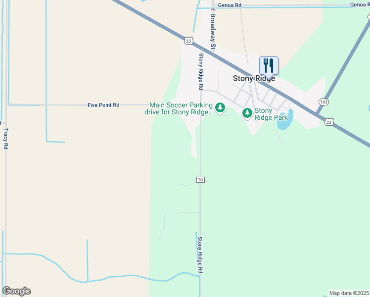 map of restaurants, bars, coffee shops, grocery stores, and more near 24295 Stony Ridge Road in Perrysburg