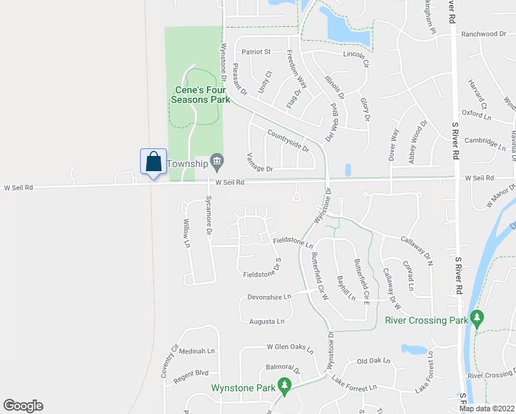 map of restaurants, bars, coffee shops, grocery stores, and more near 1708 Fieldstone Drive North in Shorewood