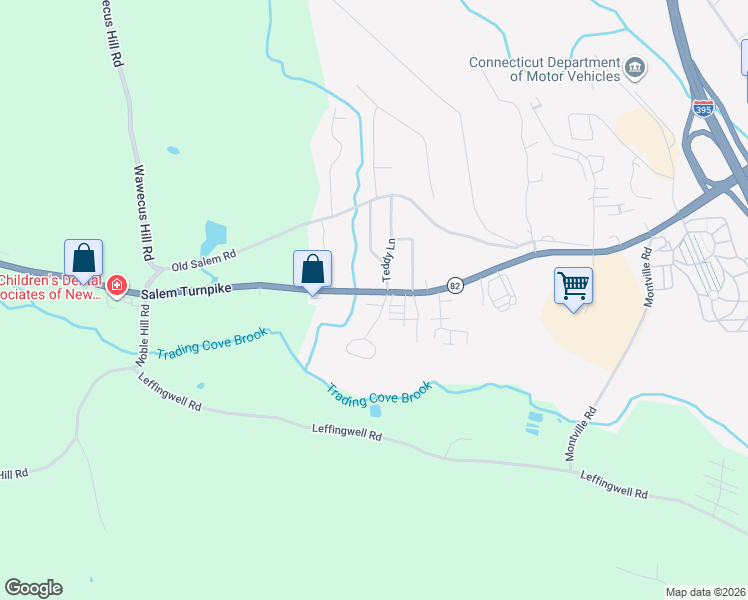 map of restaurants, bars, coffee shops, grocery stores, and more near 327 Salem Turnpike in Norwich