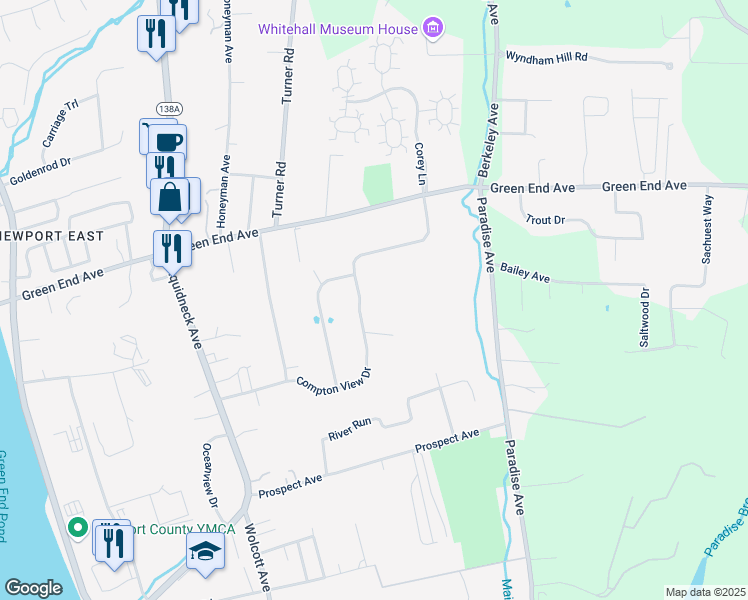 map of restaurants, bars, coffee shops, grocery stores, and more near 170 Compton View Drive in Middletown