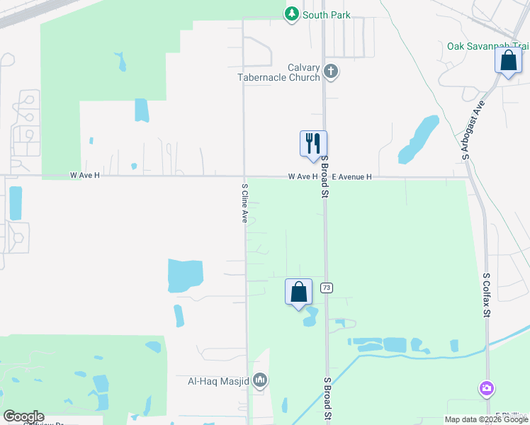 map of restaurants, bars, coffee shops, grocery stores, and more near 347 West Division Road in Griffith