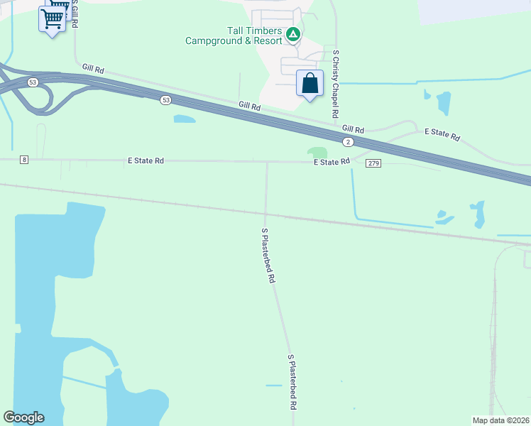 map of restaurants, bars, coffee shops, grocery stores, and more near 806 South Plasterbed Road in Port Clinton
