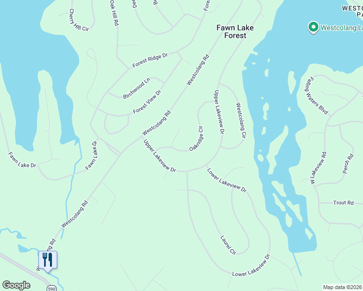 map of restaurants, bars, coffee shops, grocery stores, and more near 141 Oakridge Cir in Hawley