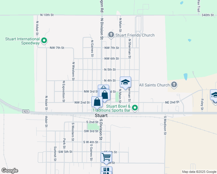 map of restaurants, bars, coffee shops, grocery stores, and more near 312 North Fremont Street in Stuart