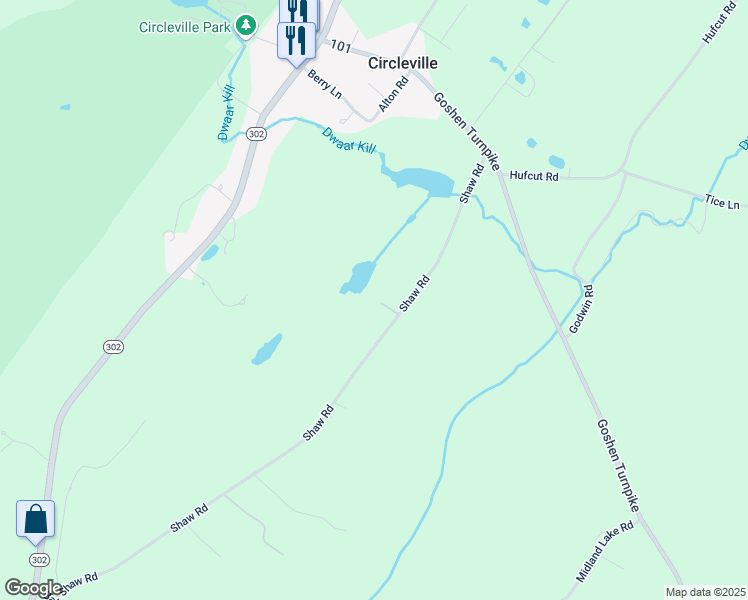 map of restaurants, bars, coffee shops, grocery stores, and more near Meadow Lake Rd in Orange