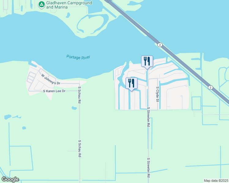 map of restaurants, bars, coffee shops, grocery stores, and more near 798 South Findlay Street in Port Clinton