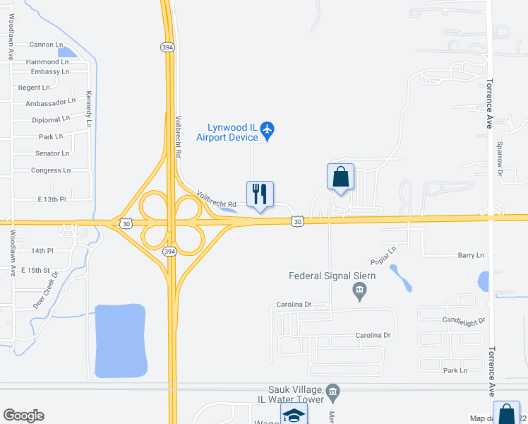map of restaurants, bars, coffee shops, grocery stores, and more near 1897 E Lincoln Hwy in Lynwood