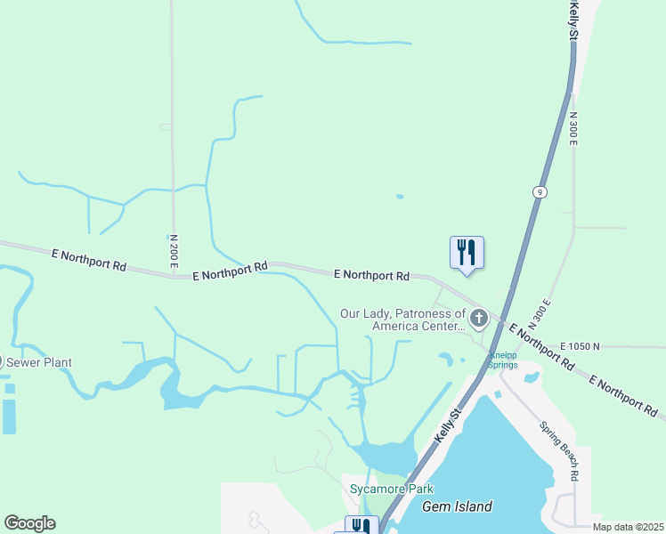 map of restaurants, bars, coffee shops, grocery stores, and more near 2407 Northport Road in Rome City