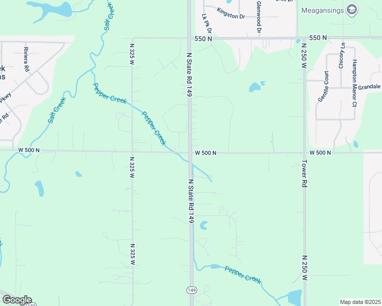map of restaurants, bars, coffee shops, grocery stores, and more near 298 W 500 N in Valparaiso