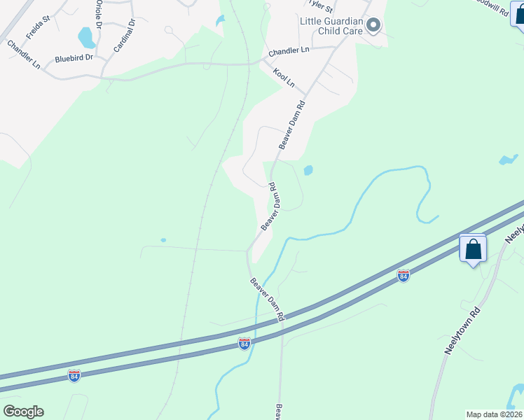 map of restaurants, bars, coffee shops, grocery stores, and more near 276 Beaver Dam Road in Montgomery
