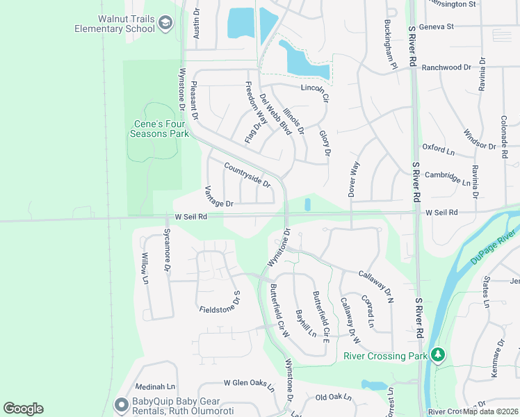 map of restaurants, bars, coffee shops, grocery stores, and more near 25223 West Seil Road in Joliet
