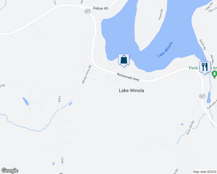 map of restaurants, bars, coffee shops, grocery stores, and more near in Factoryville