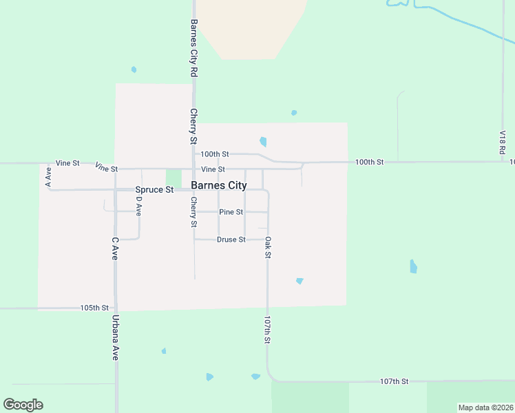 map of restaurants, bars, coffee shops, grocery stores, and more near Spruce Street in Barnes City