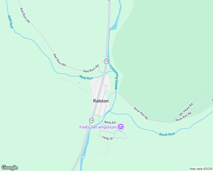map of restaurants, bars, coffee shops, grocery stores, and more near 45 Red Run Street in Trout Run