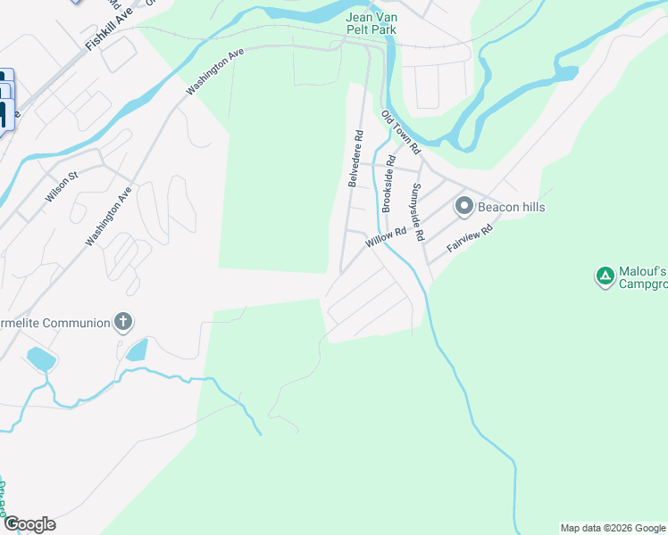 map of restaurants, bars, coffee shops, grocery stores, and more near 210 Belvedere Rd in Beacon